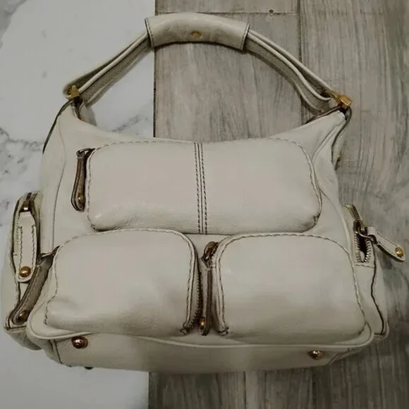 Tod's T-media Multi Pocket Cargo Shoulder bag in cream/off white - Picture 3 of 16